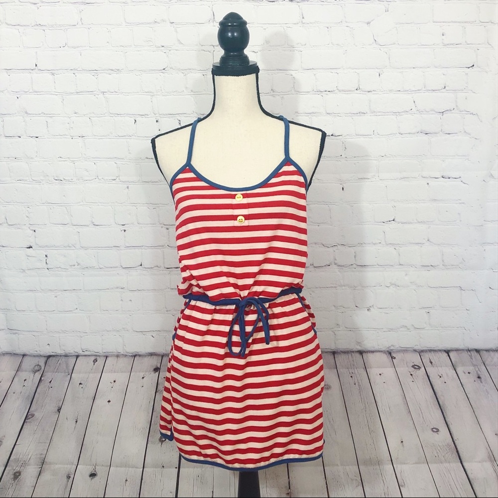 THML Red/Cream Striped Dress Size M